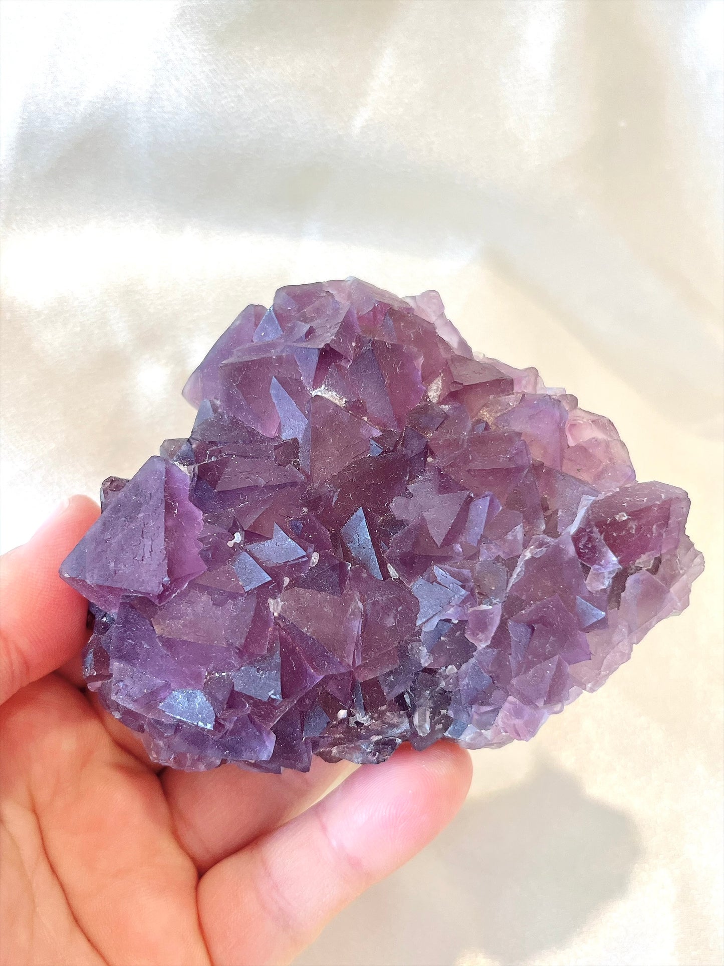 RARE Purple Cubic Fluorite Cluster 08