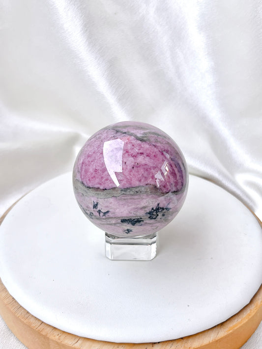 High Quality Rhodonite Sphere 02