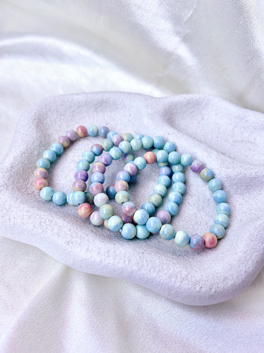 Alashan Agate Bead Bracelet