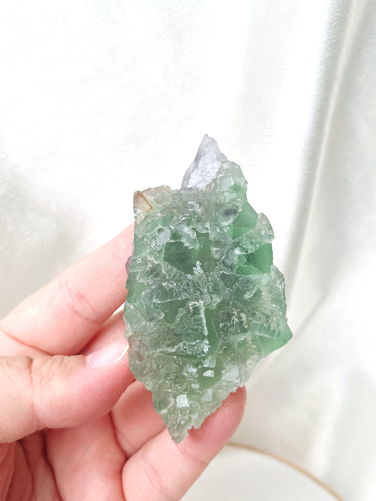 Green Cubic Fluorite Cluster 01