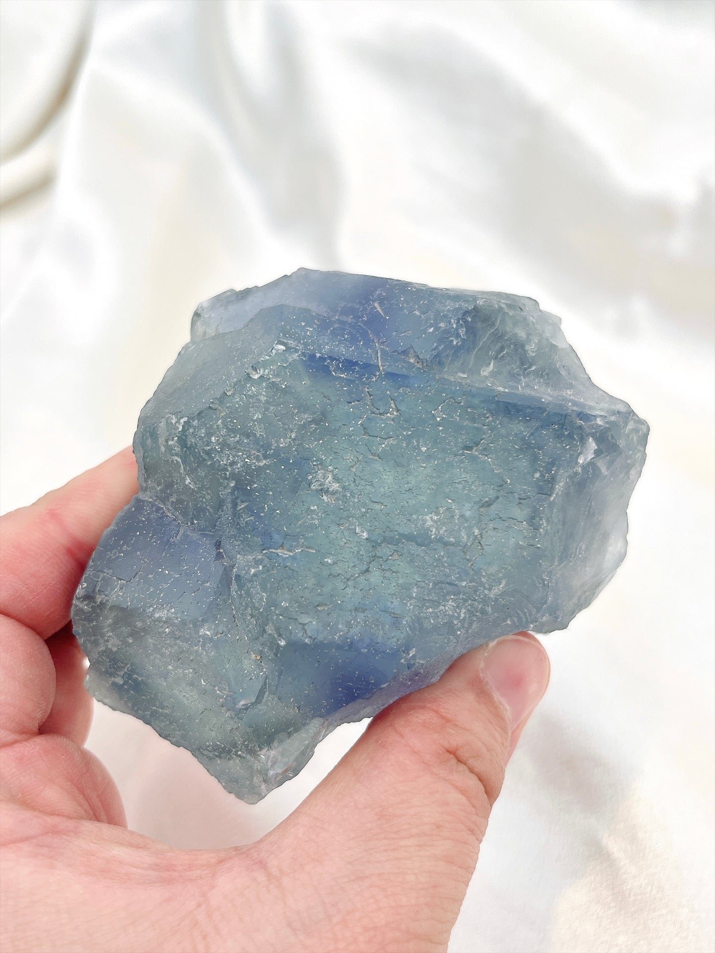 High Quality Aqua Phantom Cubic Fluorite Specimen 04