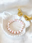 Peach/Apricot Agate Bead Bracelet 02