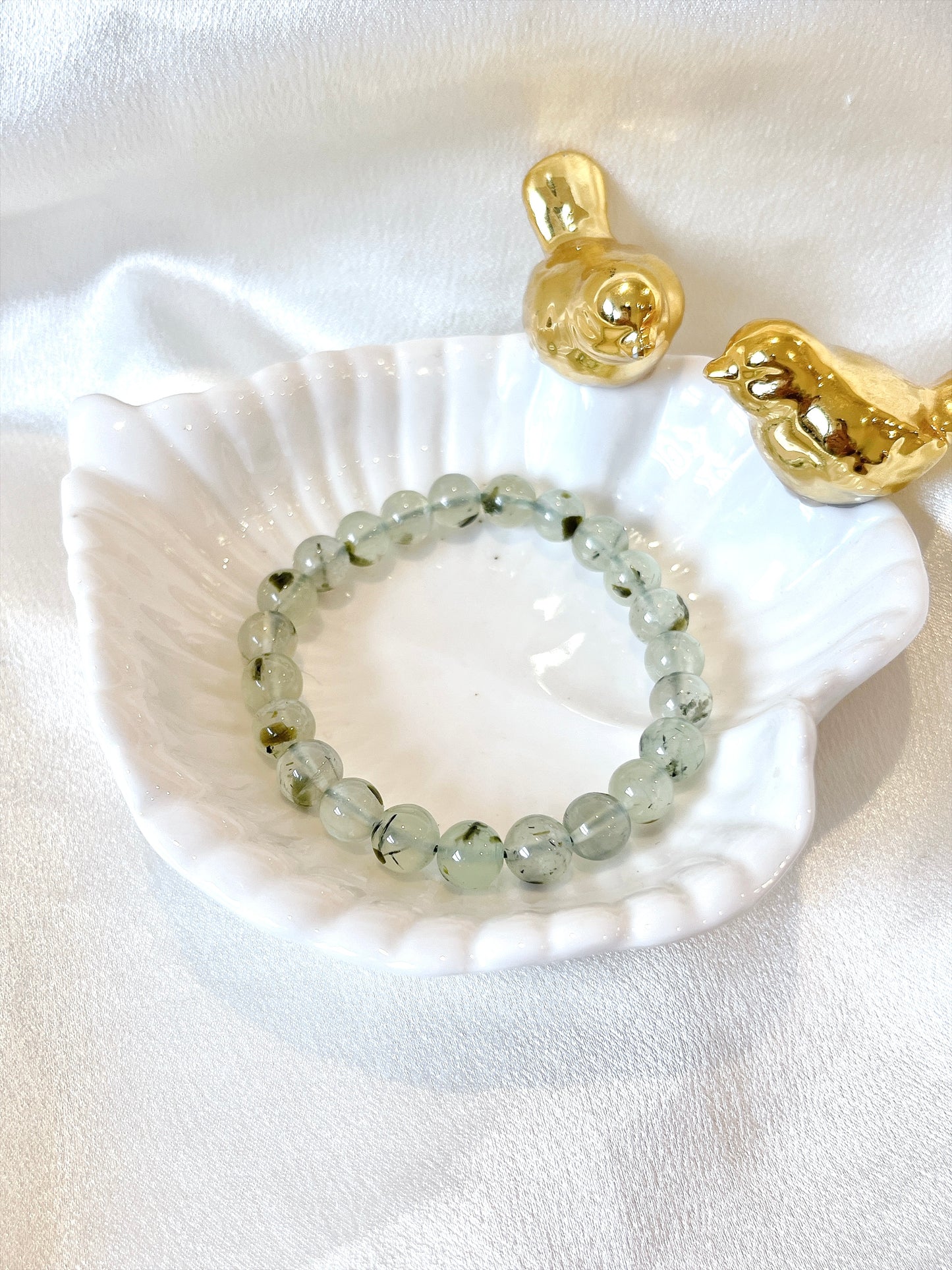 Prehnite Bead Bracelet 02