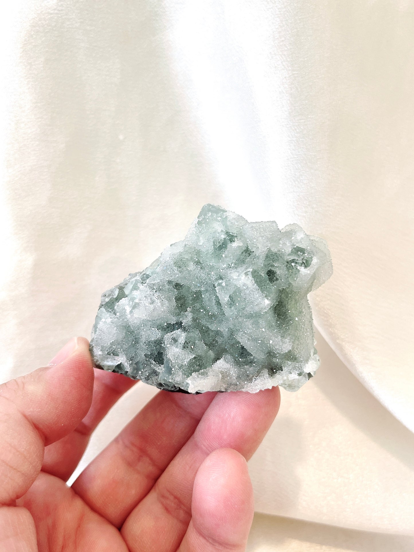 Flashy Green Fluorite Cubic Cluster 03