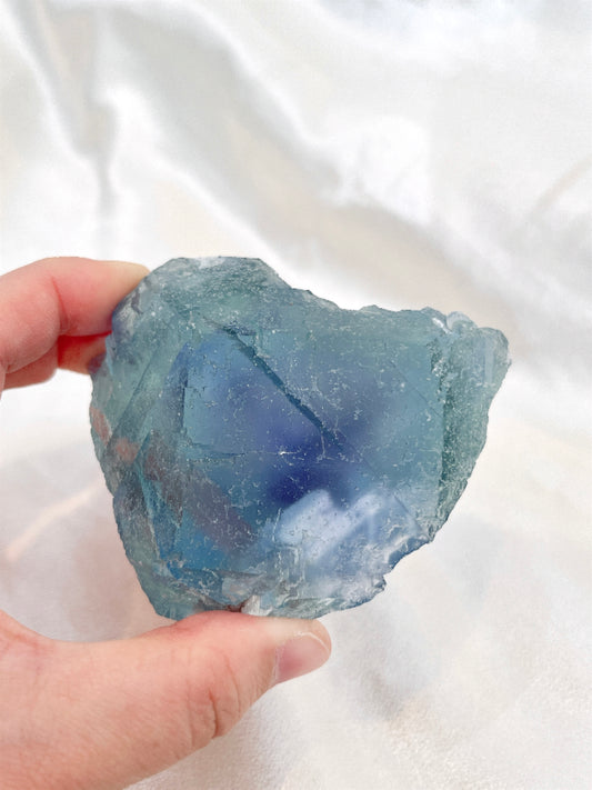 High Quality Aqua Phantom Cubic Fluorite Specimen 05