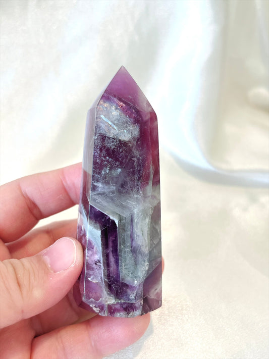 Rare Feather Fluorite Point 03