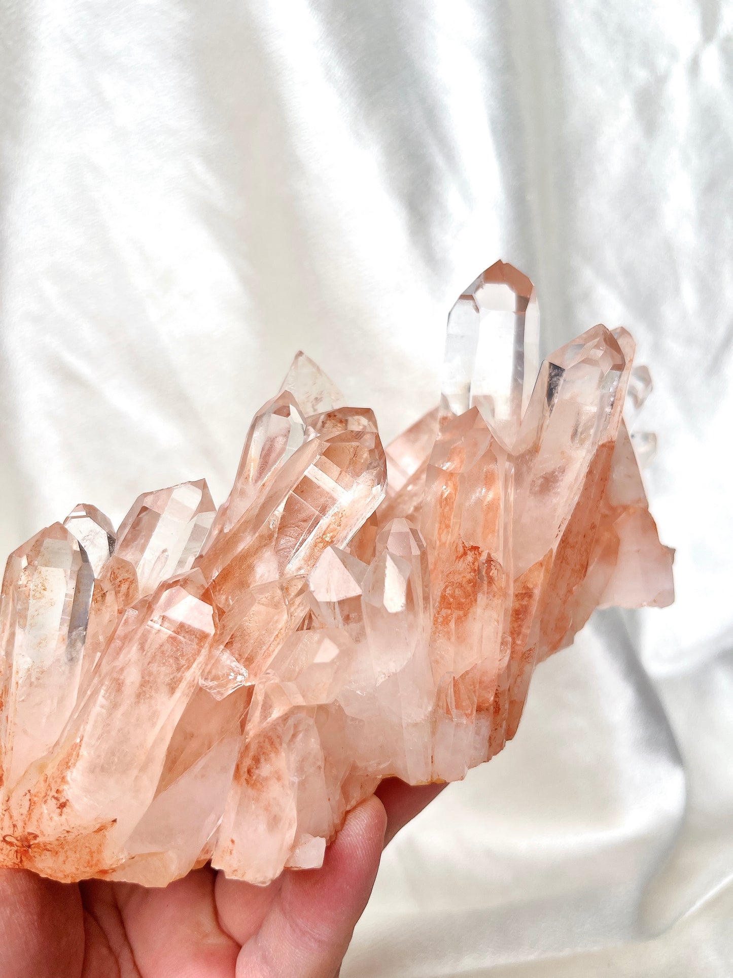 High Quality Fire Quartz Cluster