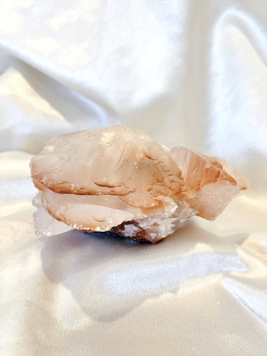 Peach Mushroom Calcite Specimen