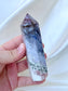 Rare Colourful Moss Agate Point- Red/Purple/Pink/Green 08