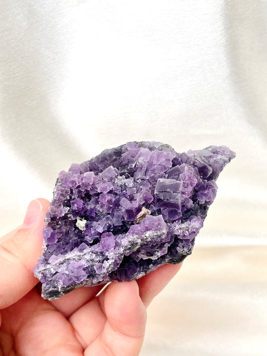 RARE Purple Cubic Fluorite Cluster 03