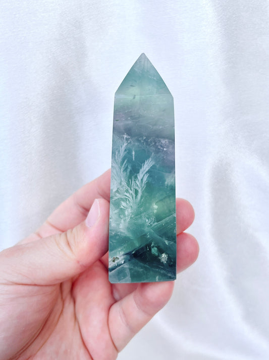 High Quality & Rare Feather Fluorite Point 03
