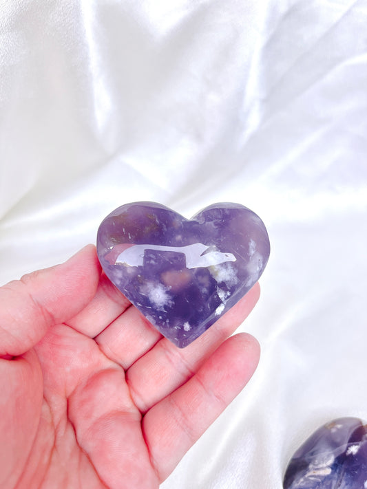 RARE Indonesian Purple Petrified Wood Heart