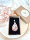 High Quality Flower Agate Teardrop Pendant 03