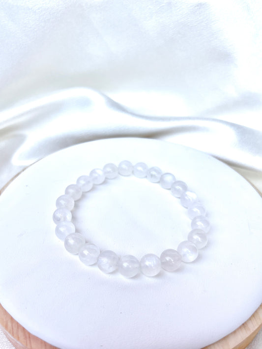 Flashy Moonstone Bead Bracelet