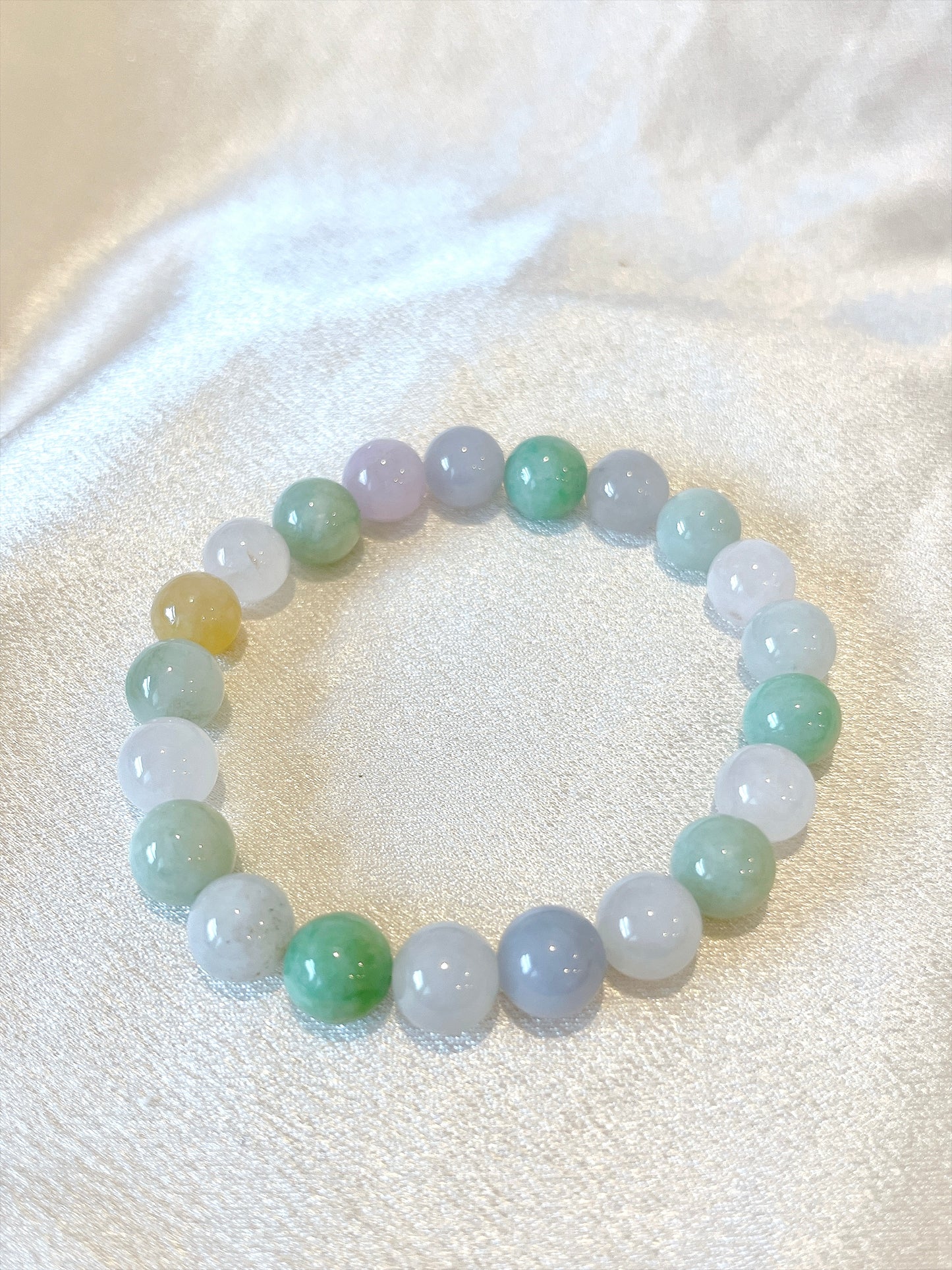 Multi-Colour Jade Bead Bracelet