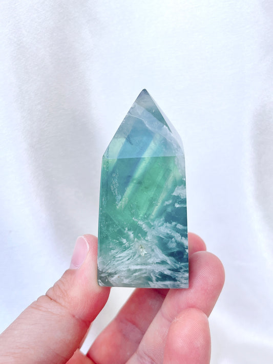 High Quality & Rare Feather Fluorite Point 01