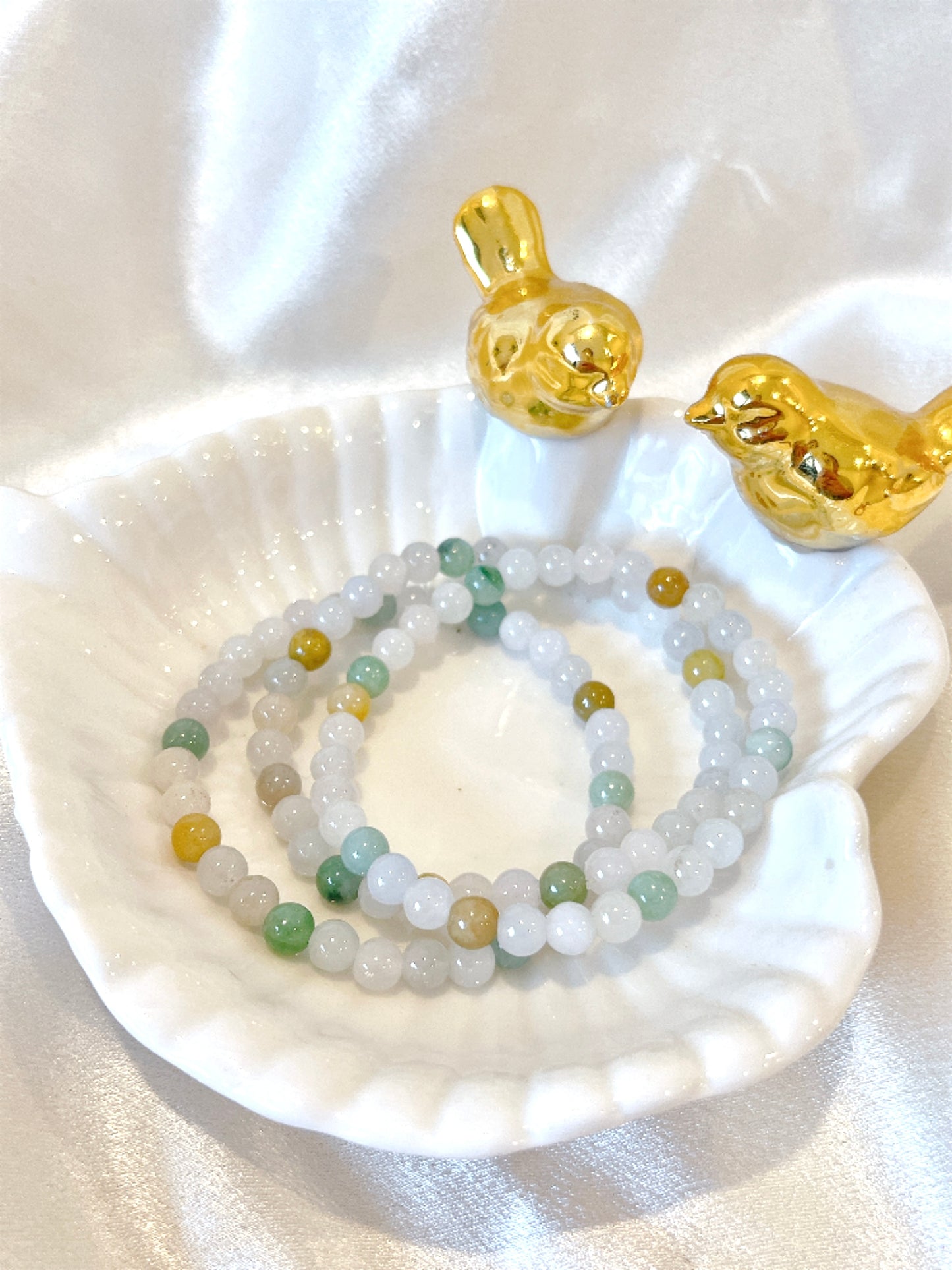 Multi-Colour Jade Bead Bracelet- Small