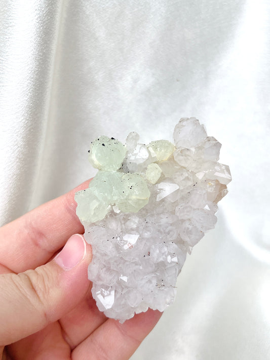 High Grade Prehnite Cluster-Raw Stone 03