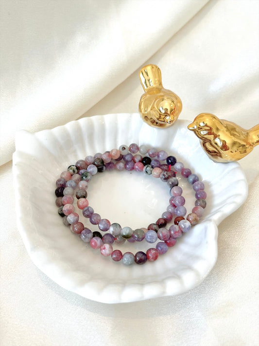 Mixed Colour Tourmaline Bead Bracelet