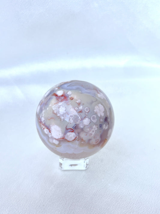 High Quality Flower Agate Sphere 01