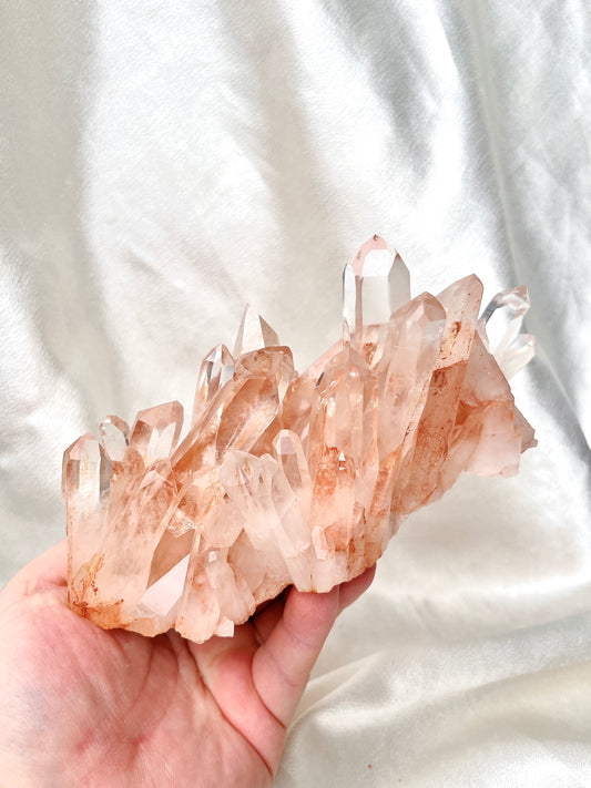 High Quality Fire Quartz Cluster