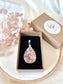 High Quality Flower Agate Teardrop Pendant 03