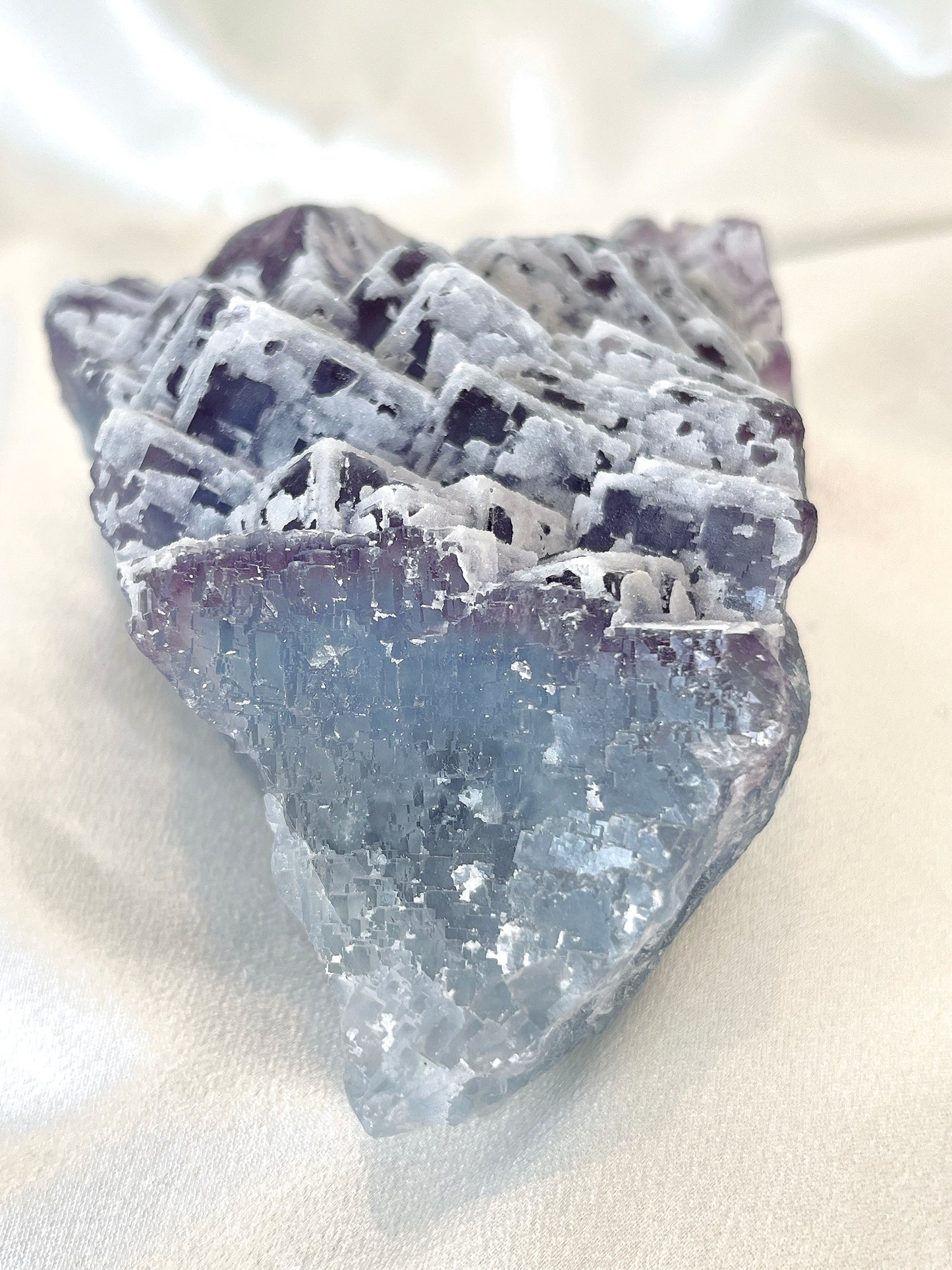 Purple & Aqua Fluorite Cubic Cluster 04