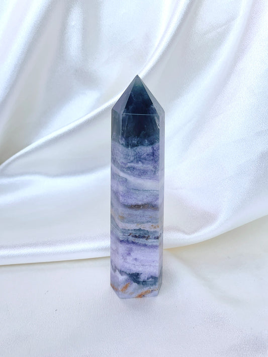 Unique Silky Fluorite Tower 01