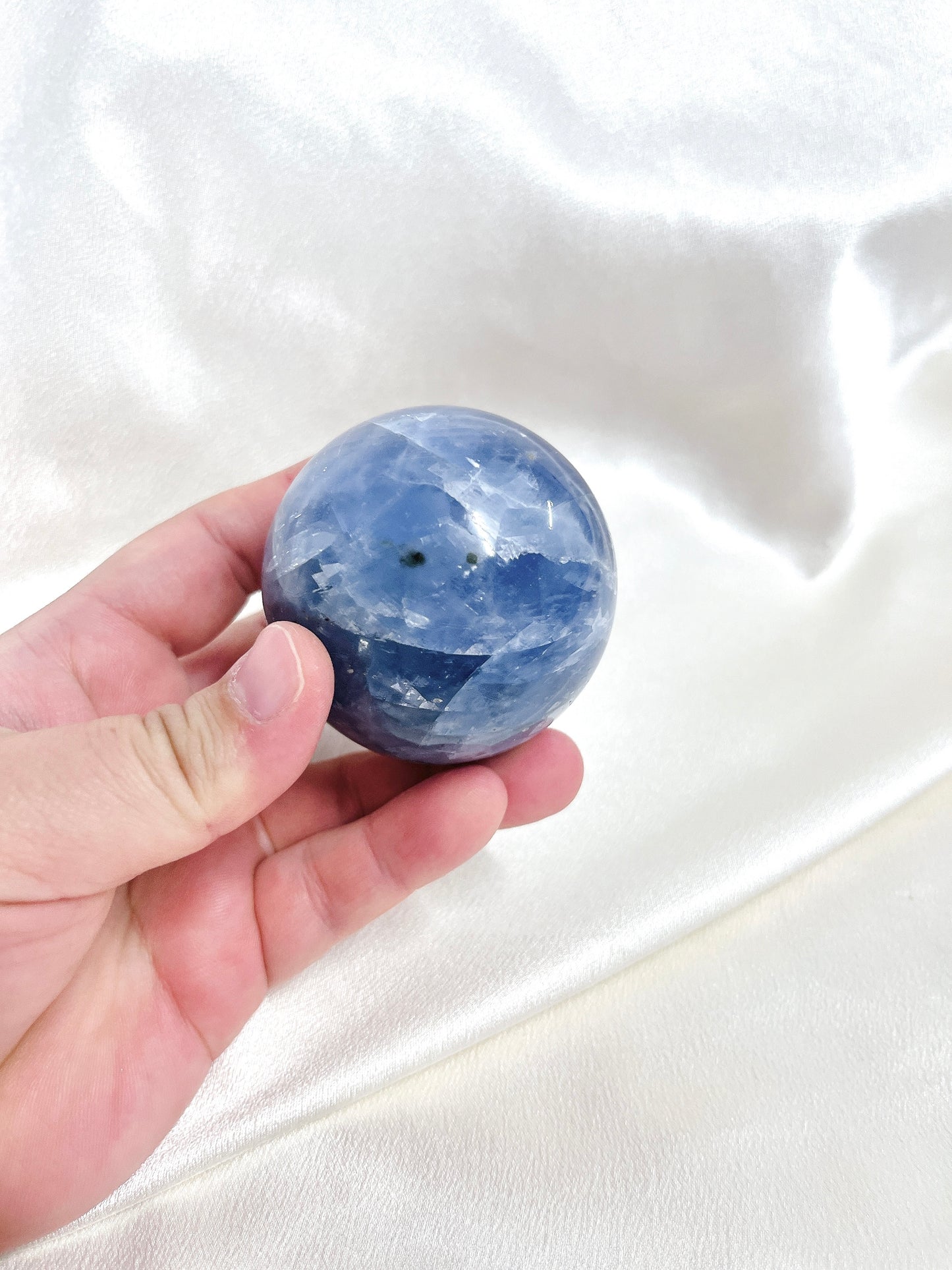 Flashy Blue Calcite Sphere
