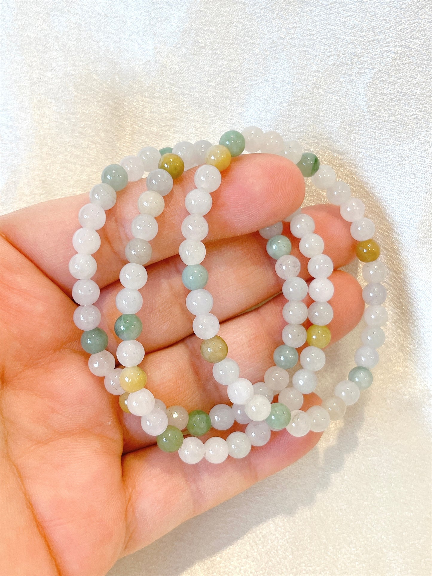 Multi-Colour Jade Bead Bracelet- Small
