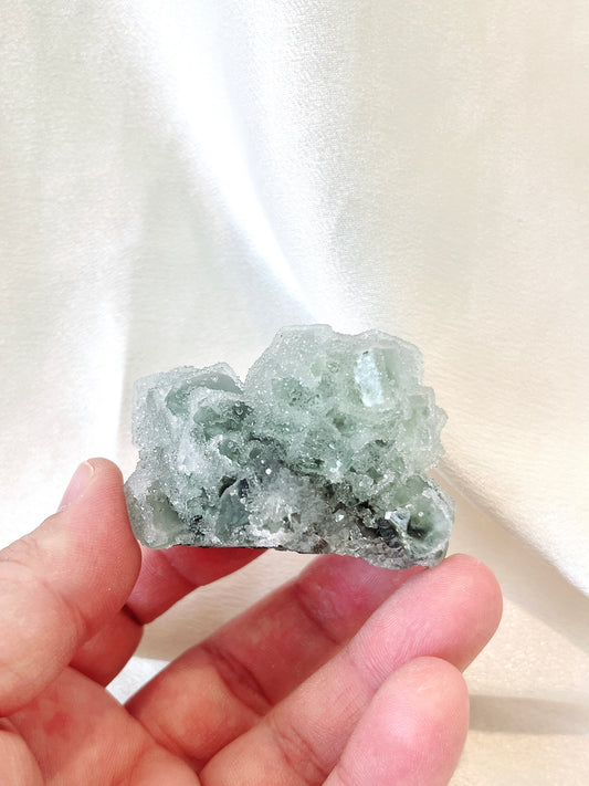 Flashy Green Fluorite Cubic Cluster 02