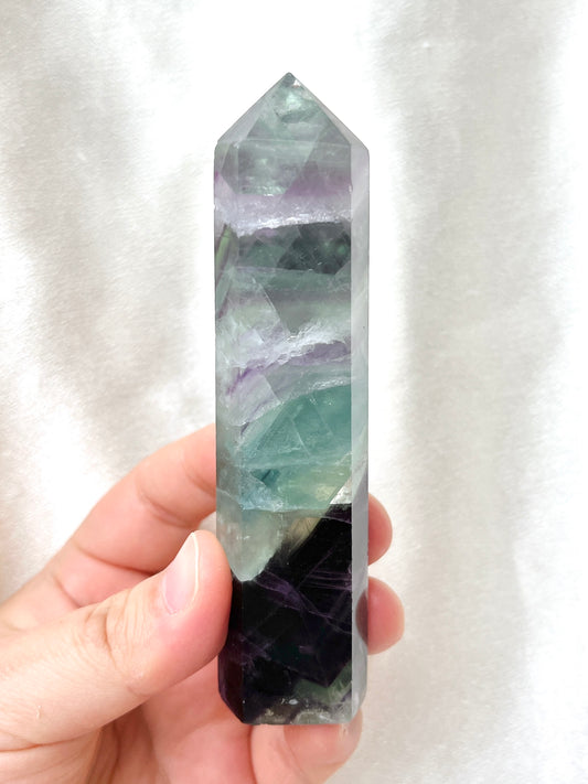 Rare Feather Fluorite Point 02