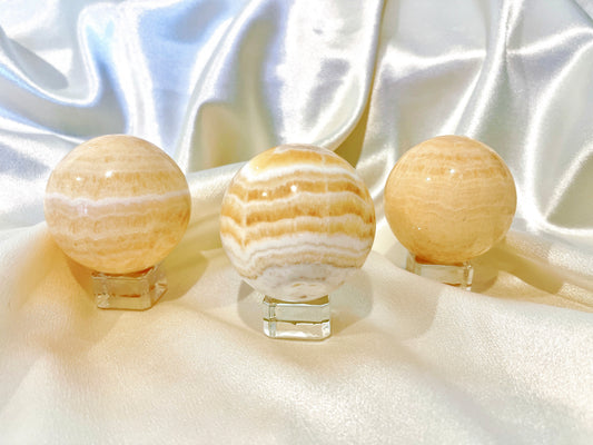 Yellow/Orange Calcite Sphere