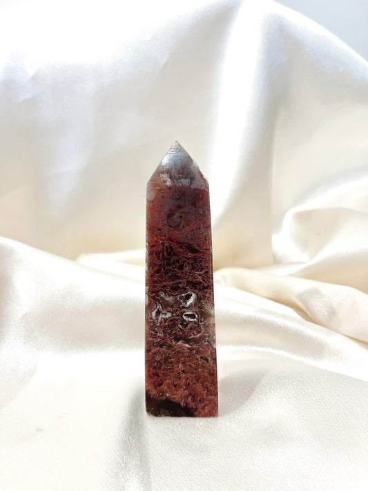 Red Moss Agate Point- RARE