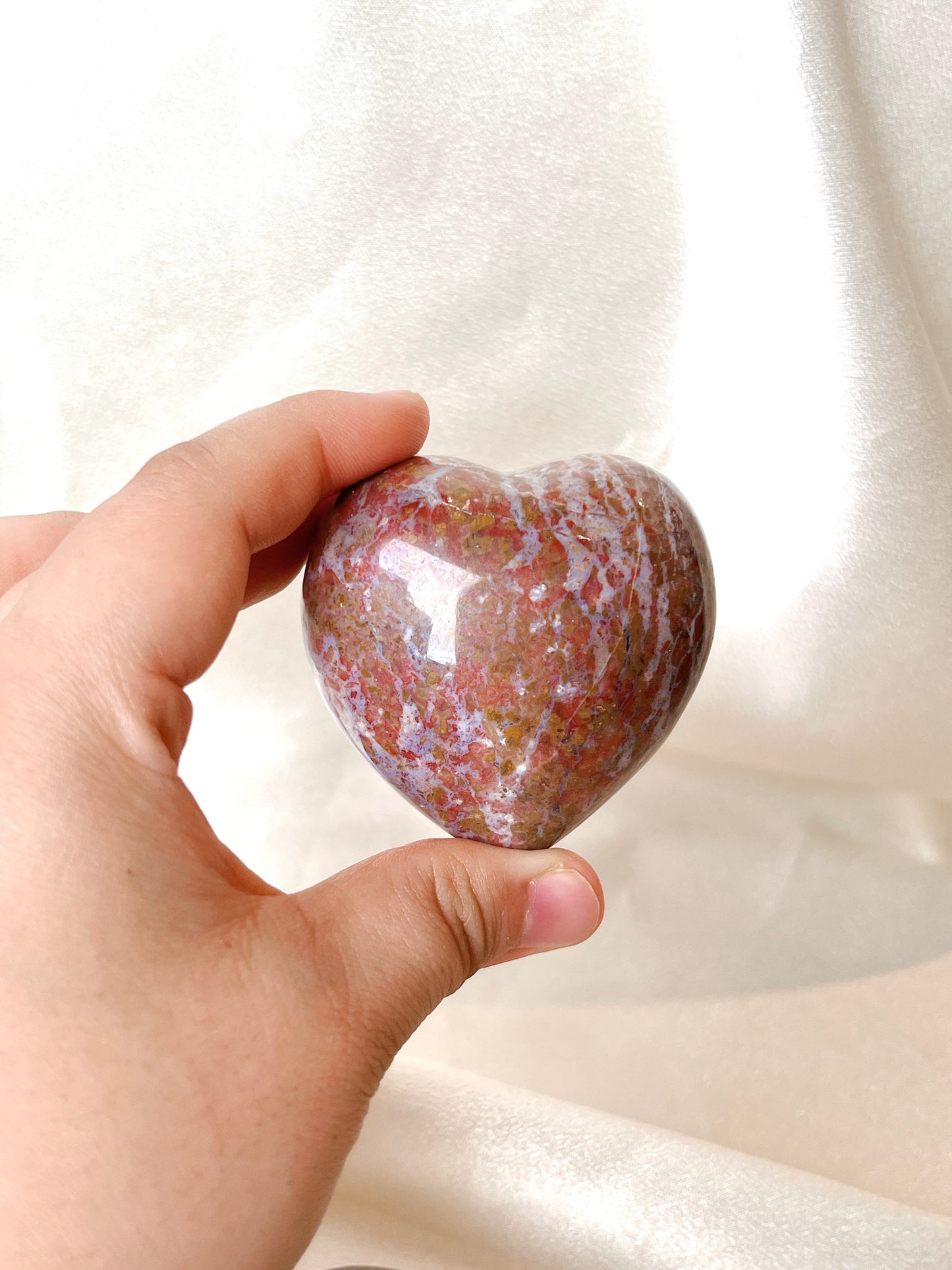 Ocean Jasper Heart Carvings- S