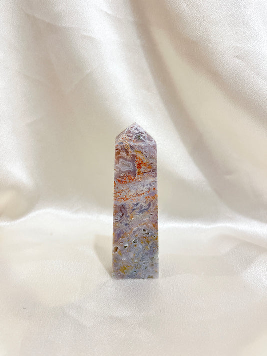 Rare Purple/Colourful Moss Agate Point
 2