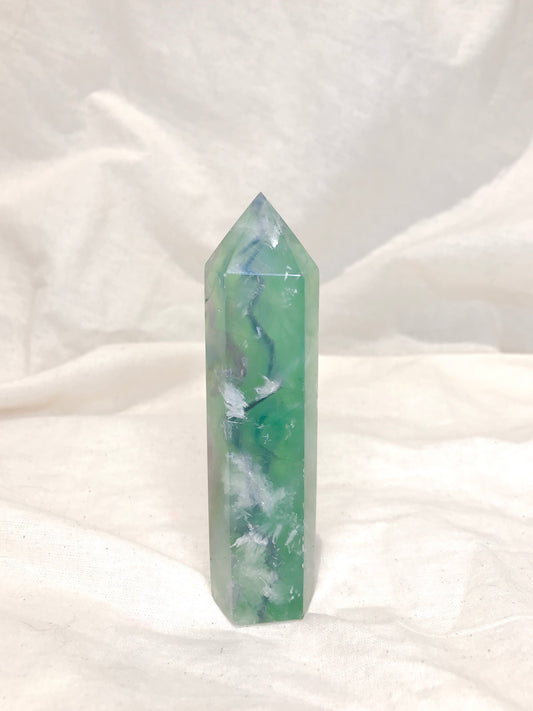 Rare Feather Fluorite Point