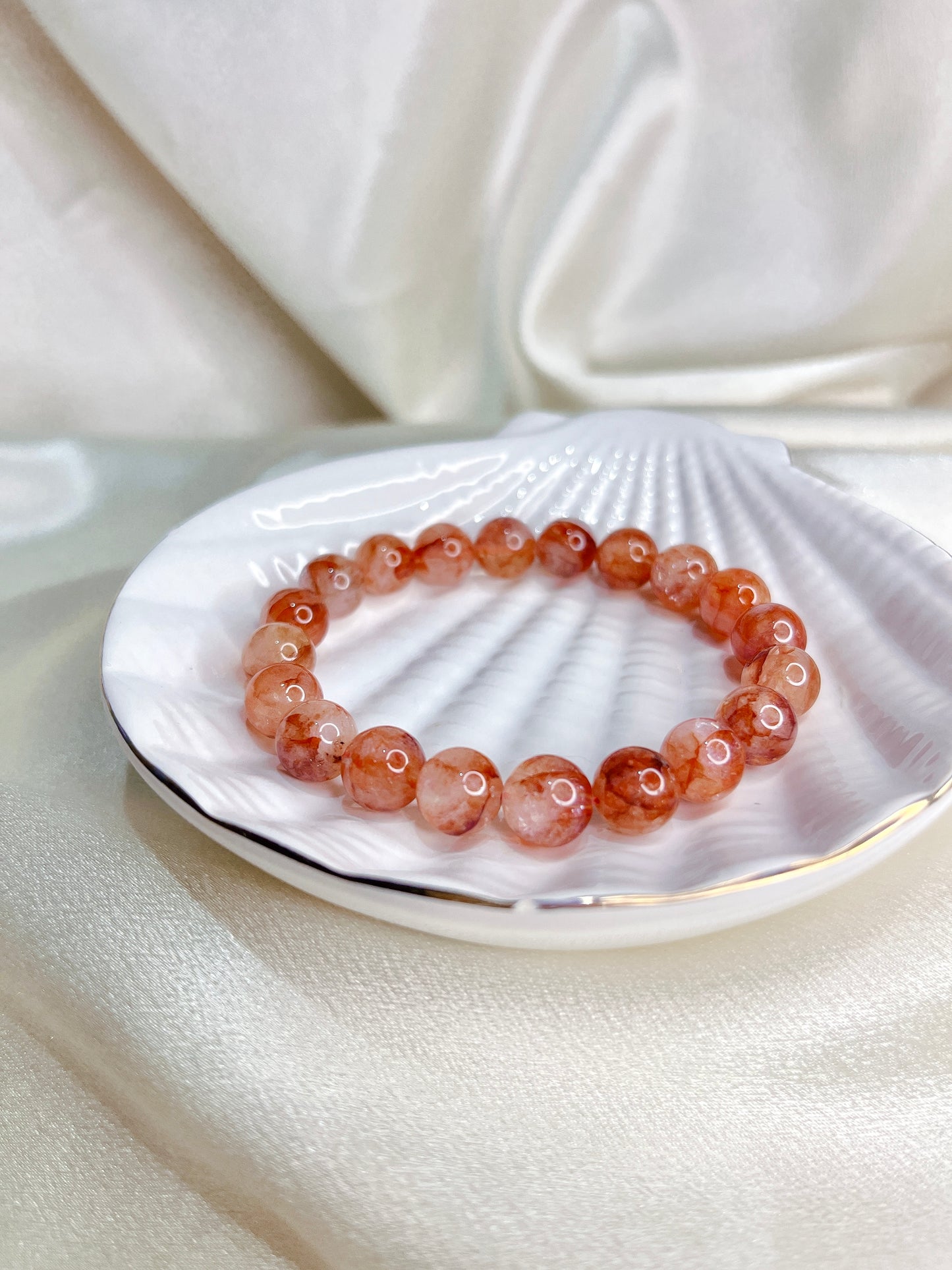 Fire Quartz Bead bracelet